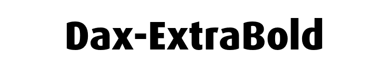 Dax-ExtraBold font preview