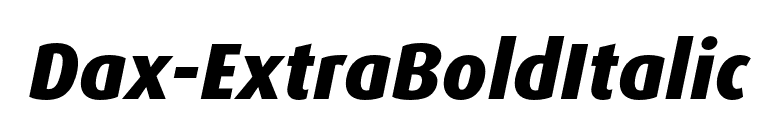 Dax-ExtraBoldItalic font preview
