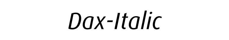 Dax-Italic font preview