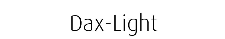 Dax-Light font preview