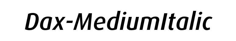 Dax-MediumItalic font preview