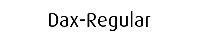 Dax-Regular font preview