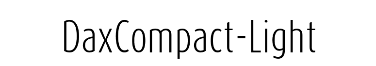 DaxCompact-Light font preview