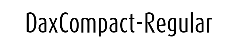 DaxCompact-Regular font preview