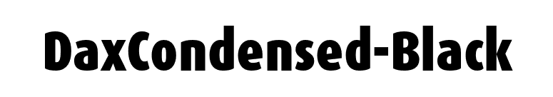 DaxCondensed-Black font preview