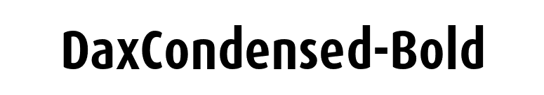 DaxCondensed-Bold font preview