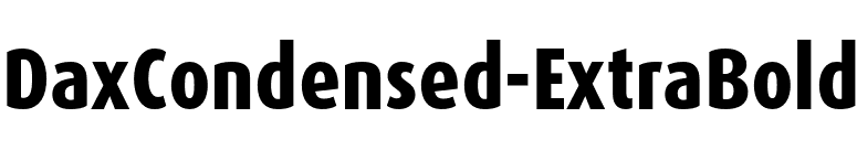 DaxCondensed-ExtraBold font preview