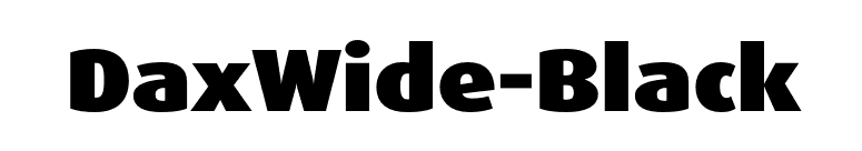 DaxWide-Black font preview