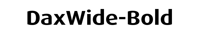 DaxWide-Bold font preview