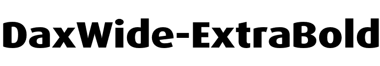 DaxWide-ExtraBold font preview
