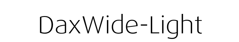 DaxWide-Light font preview