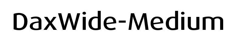 DaxWide-Medium font preview