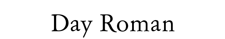 Day Roman font preview