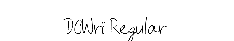 DCWri Regular font preview