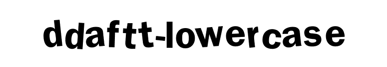 DdaftT-lowercase font preview
