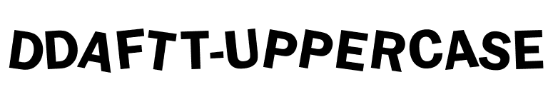 dDAFTt-UPPERcase font preview
