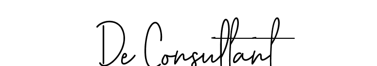 De'Consultant font preview