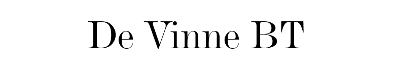 De Vinne BT font preview