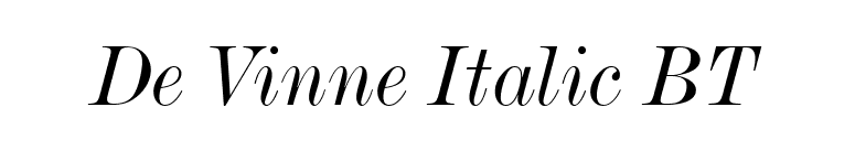 De Vinne Italic BT font preview