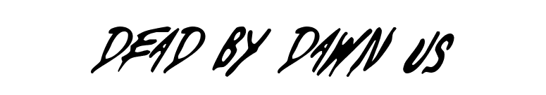 Dead By Dawn US font preview