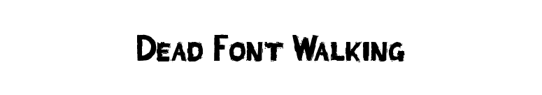 Dead Font Walking font preview