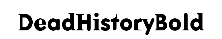 DeadHistoryBold font preview