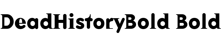 DeadHistoryBold Bold font preview