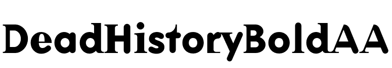 DeadHistoryBoldAA font preview
