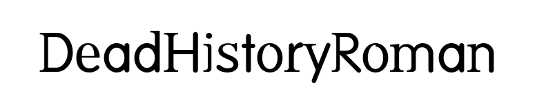 DeadHistoryRoman font preview