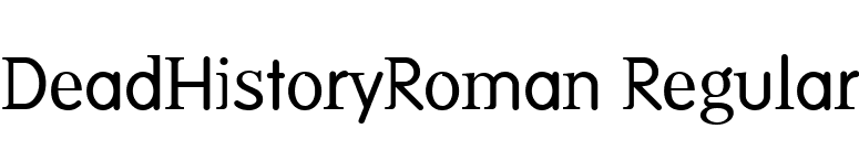DeadHistoryRoman Regular font preview