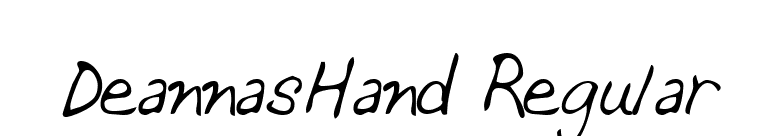 DeannasHand Regular font preview