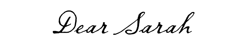 Dear Sarah font preview