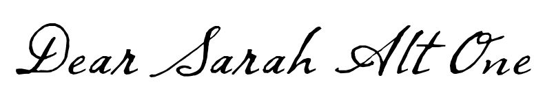 Dear Sarah Alt One font preview