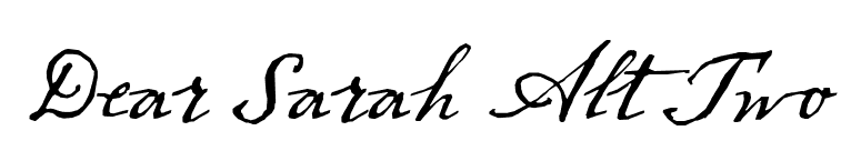 Dear Sarah Alt Two font preview