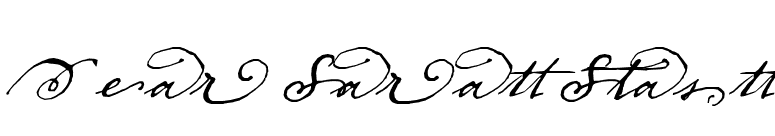 Dear Sarah Swash font preview