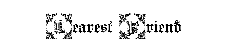 Dearest Friend font preview
