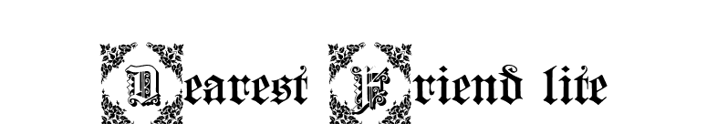 Dearest Friend lite font preview