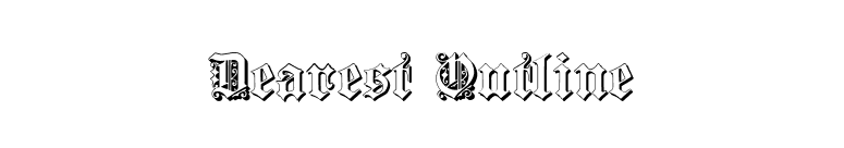 Dearest Outline font preview