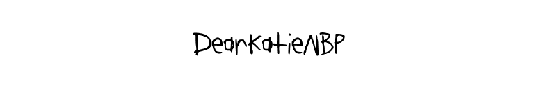 DearKatieNBP font preview