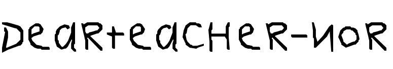 DearTeacher-Nor font preview