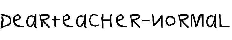 DearTeacher-Normal font preview