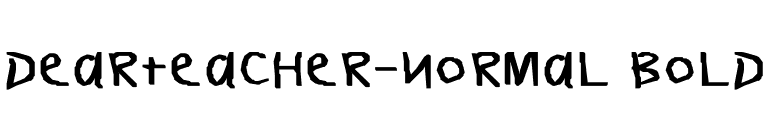 DearTeacher-Normal Bold font preview
