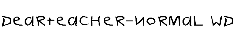 DearTeacher-Normal Wd font preview