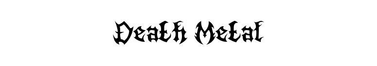 Death Metal font preview