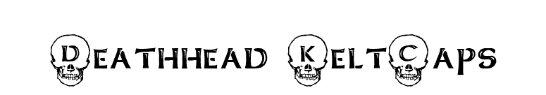 Deathhead KeltCaps font preview