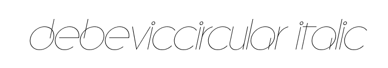 DebevicCircular Italic font preview