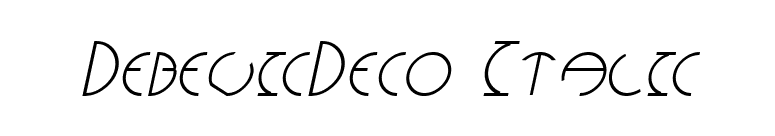 DebevicDeco Italic font preview