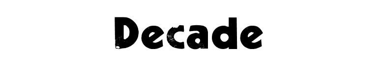 Decade font preview