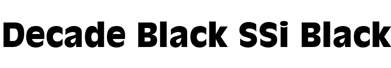Decade Black SSi Black font preview