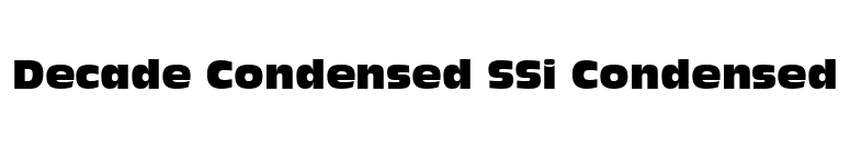 Decade Condensed SSi Condensed font preview